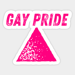 Gay Pride - Pink Triangle Pointing Up Sticker